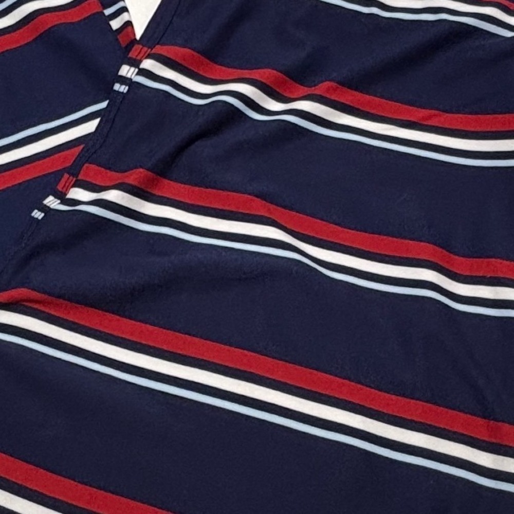 LuLaRoe Womens Leggings Size TC2 Navy Blue Red White Striped Plus 18+ NWT - Picture 2 of 4